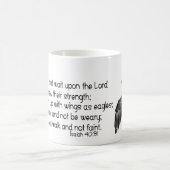 Mit Flügeln als Adler Kaffeetasse (Mittel)