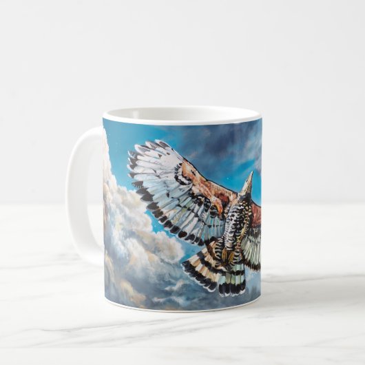 mit Flügeln als Adler - Kaffeetasse (Vorderseite Links)