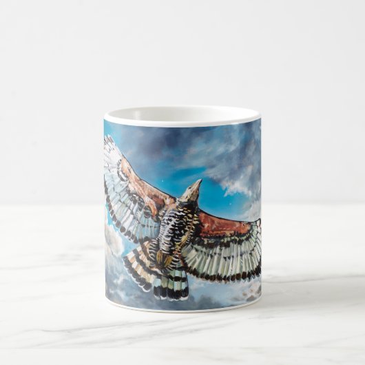 mit Flügeln als Adler - Kaffeetasse (Mittel)