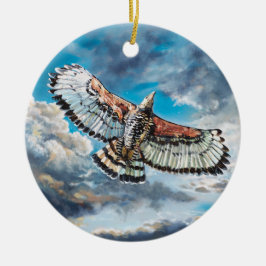 mit Flügeln als Adler - Keramik Ornament