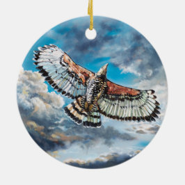 mit Flügeln als Adler - Keramik Ornament