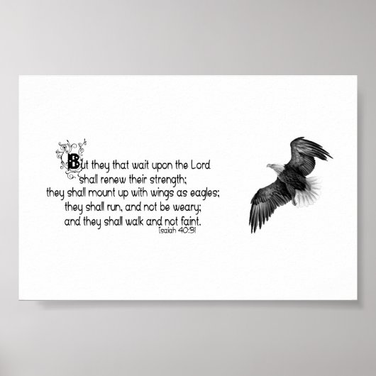 Mit Flügeln als Adler Poster (Vorne)