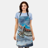 mit Flügeln als Adler - Schürze (Getragen)