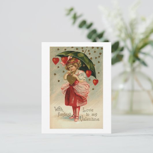 Mit Fondest-Liebe Postkarte (Stehend Vorderseite)