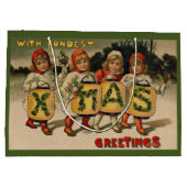 Mit Fondest Xmas Greetings Große Geschenktüte (Rückseite)