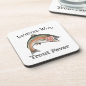 mit Forellenfieber infiziert Getränkeuntersetzer (Linke Seite)