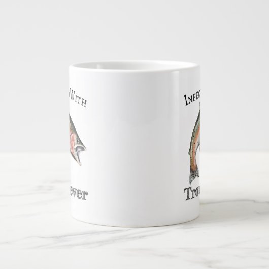 mit Forellenfieber infiziert Jumbo-Tasse (Vorderseite)