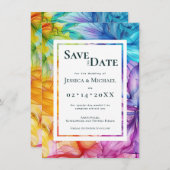 Mit Foto am hinteren Ethereal Bloom Save The Date (Vorne/Hinten)