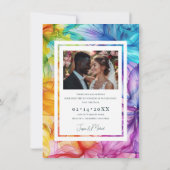 Mit Foto am hinteren Ethereal Bloom Save The Date (Rückseite)