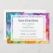 Mit Foto am hinteren Ethereal Bloom Save The Date (Vorne/Hinten)