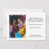 Mit Foto am hinteren Ethereal Bloom Save The Date (Rückseite)