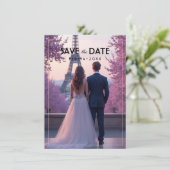 Mit Foto Amour Éternel Save-the-Date-Karte Save The Date (Stehend Vorderseite)