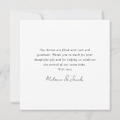 Mit Foto Baby Anreise Dankeskarte (Rückseite)