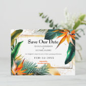 Mit Foto Birds of Paradise Bliss Save The Date (Stehend Vorderseite)