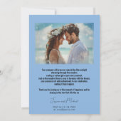 Mit Foto blauen Wiesenblüten Einladung (Rückseite)