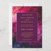 Mit FOTO Celestial Elegance die Marmorsymfonie Einladung (Vorderseite)