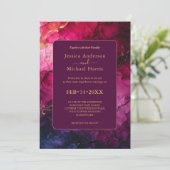 Mit FOTO Celestial Elegance die Marmorsymfonie Einladung (Stehend Vorderseite)