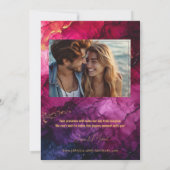 Mit FOTO Celestial Elegance die Marmorsymfonie Einladung (Rückseite)