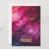 Mit Foto Celestial Elegance Marble Symphony Dankeskarte (Vorderseite)