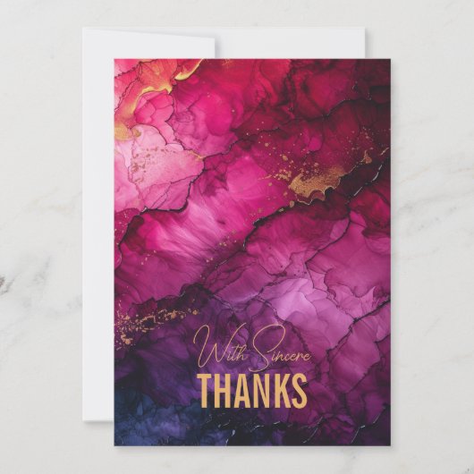 Mit Foto Celestial Elegance Marble Symphony Dankeskarte (Vorderseite)