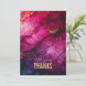 Mit Foto Celestial Elegance Marble Symphony Dankeskarte (Stehend Vorderseite)