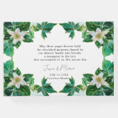 💍 Mit Foto charmante Passiflora Gästebuch (Rückseite)