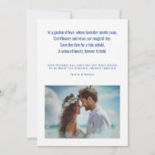 💍 mit Foto Cornblumen und Lavendel Bliss Einladung (Rückseite)