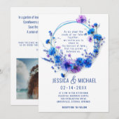 💍 mit Foto Cornblumen und Lavendel Bliss Einladung (Vorne/Hinten)