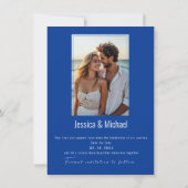 Mit Foto Cornblumen und Lavendel Elegance Save The Date (Rückseite)