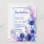 Mit Foto Cornflower Reverie Einladung (Vorderseite)