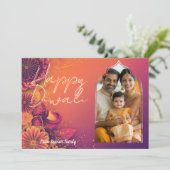 Mit Foto & Custom Text Festival Flammkarte Einladung (Stehend Vorderseite)