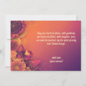 Mit Foto & Custom Text Festival Flammkarte Einladung (Rückseite)