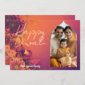 Mit Foto & Custom Text Festival Flammkarte Einladung (Vorne/Hinten)