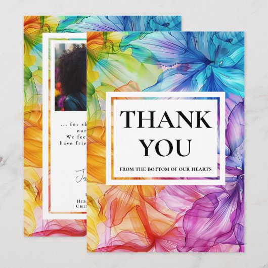 ❤️ mit Foto Danke Ethereal Bloom (Vorne/Hinten)