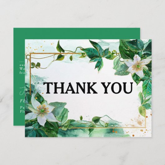 Mit Foto danke ich Ihnen für die Pasflora-Gelassen (Vorne/Hinten)