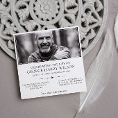 Mit Foto Elegante Minimalistische Feier des Lebens Einladung