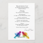 Mit Foto Empfang DETAILS Rainbow Lovebirds Begleitkarte (Rückseite)