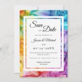 Mit Foto Ethereal Bloom Save The Date (Vorderseite)