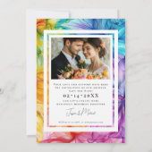 Mit Foto Ethereal Bloom Save The Date (Rückseite)