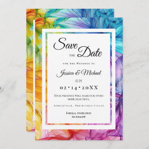 Mit Foto Ethereal Bloom Save The Date