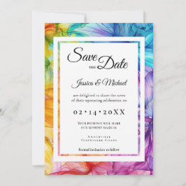 Mit Foto Ethereal Bloom Save The Date