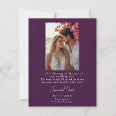 Mit Foto-Fushsia-Verzauberung: Wasserfarbenprägung Dankeskarte (Rückseite)