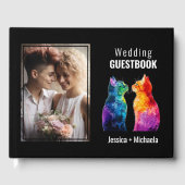 🌈 mit Foto, genau Ihre: Regenbogen-Liebe Gästebuch (Vorderseite)