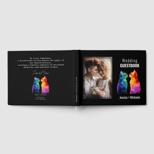 🌈 mit Foto, genau Ihre: Regenbogen-Liebe Gästebuch (Voll)
