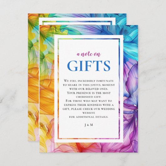 Mit Foto GIFT-Karte ätherischer Blüte Begleitkarte (Vorne/Hinten)