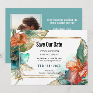 Mit Foto Hibiskus Serenade Paradies Save The Date
