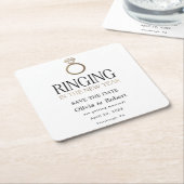 mit Foto im Neujahr Rechteckiger Pappuntersetzer (angewinkelt)