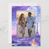 Mit FOTO im Rücken Amour Éternel à la Parisienne Einladung (Rückseite)