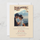 Mit Foto Japonesque Harmonie mit Fuji Save The Date (Rückseite)