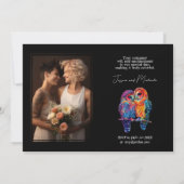 🌈 mit Foto LGBTQ Ewige Einheit Hochzeit Einladung (Rückseite)